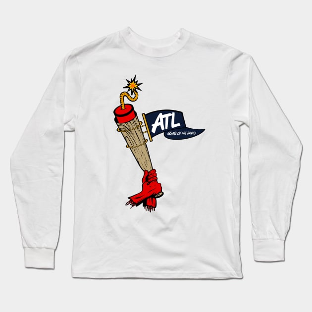 Braves Boomstick Long Sleeve T-Shirt by ThePunkPanther